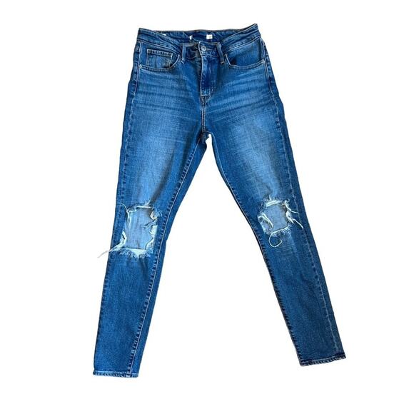 Levi’s Distressed Straight Leg Jeans, Size 28 - Picture 1 of 6